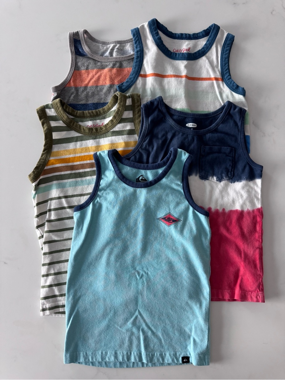 3T Boys Tanktops Bundle • Mixed Brands • Quicksilver, Cat & Jack, Old Navy
